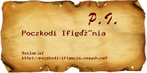 Poczkodi Ifigénia névjegykártya
